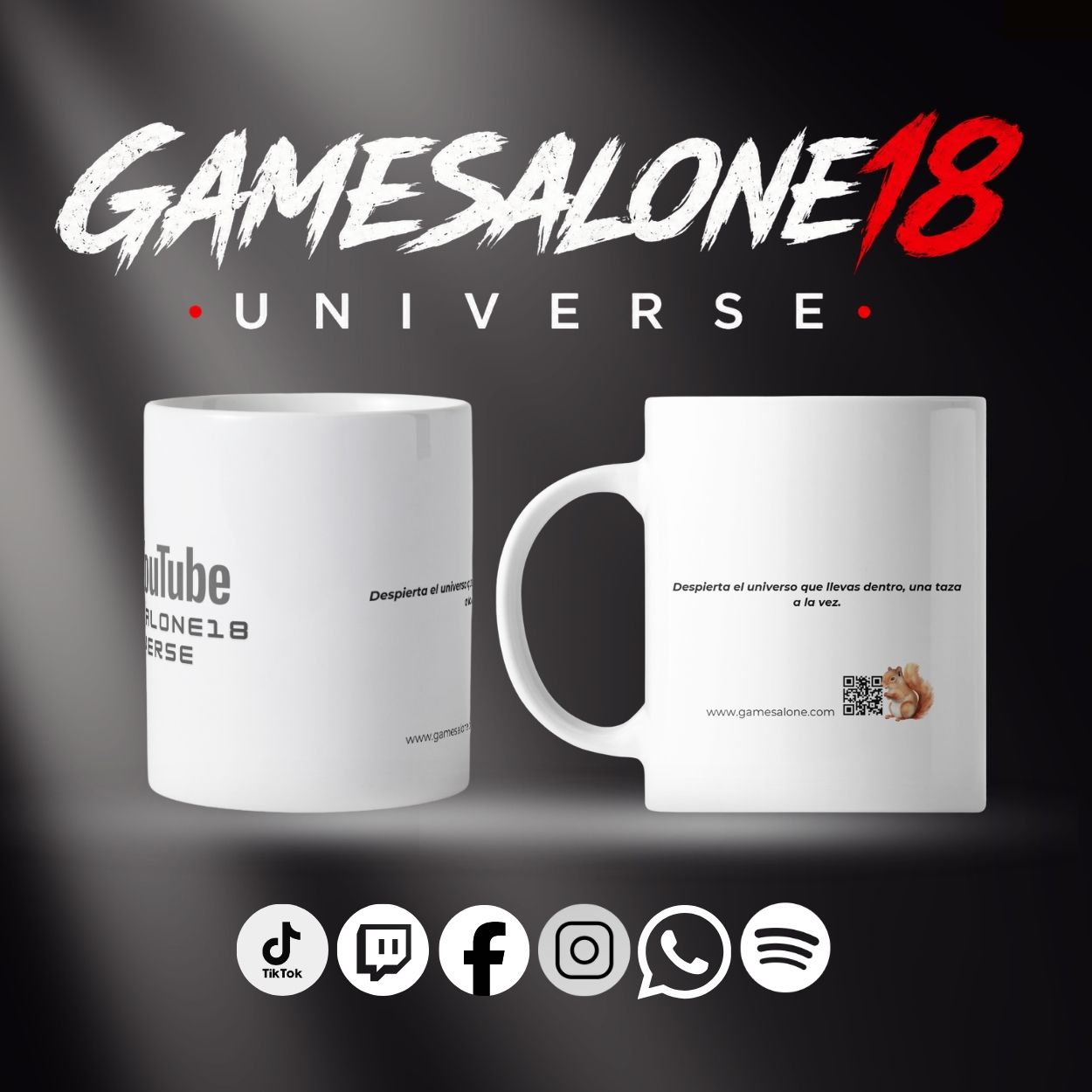 Taza oficial GamesAlone18 Universe
