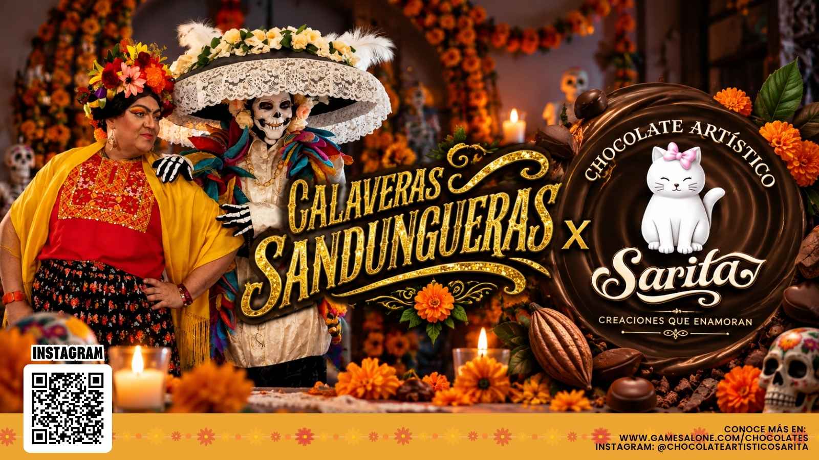 Alianza entre Calaveras Sandungueras y Chocolate Artístico Sarita
