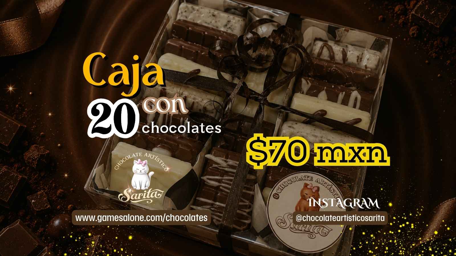 Caja de chocolates artísticos Sarita