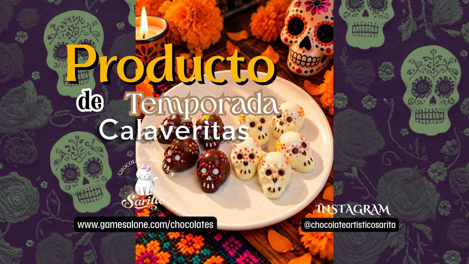 Calaveras de chocolate Sarita