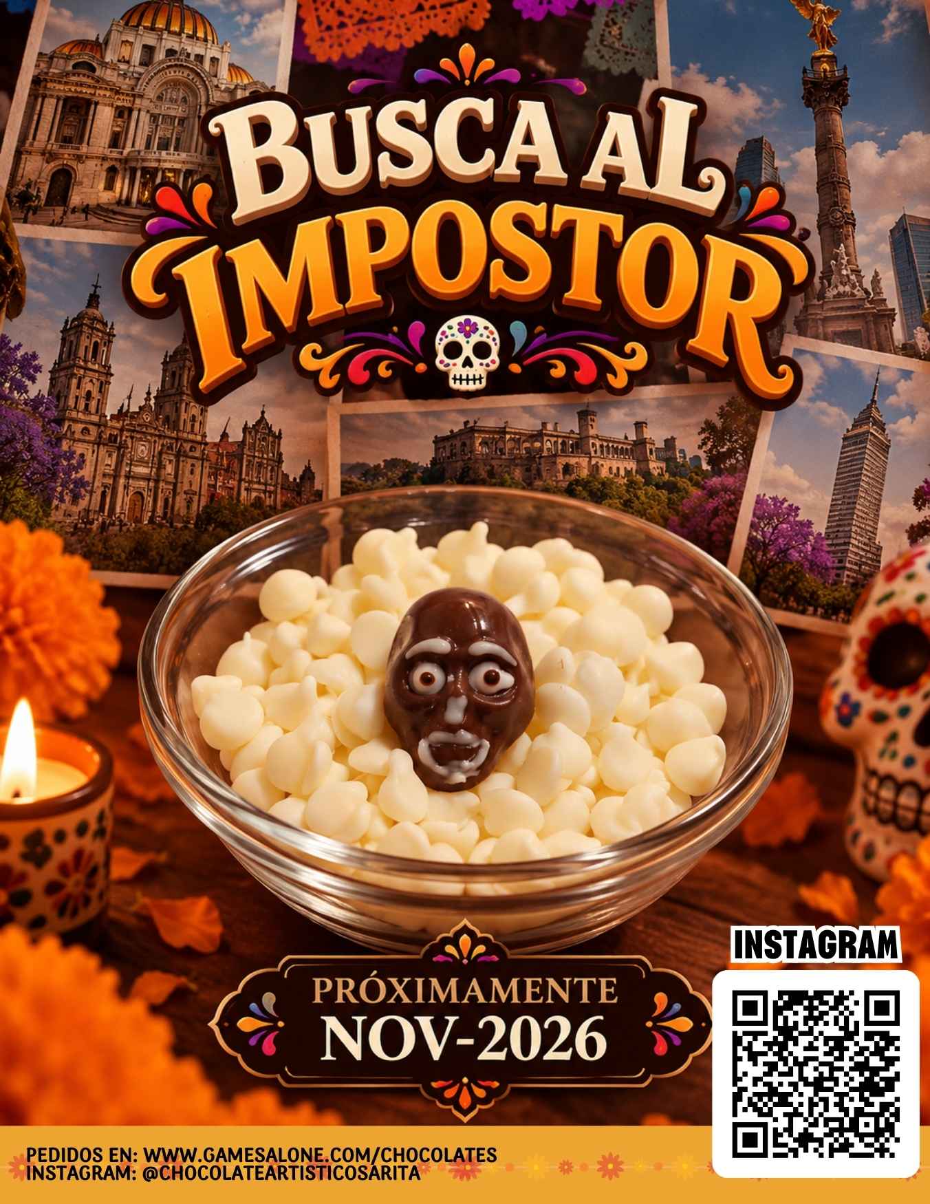 Busca al Impostor, próxima dinámica de Chocolate Artístico Sarita en Ciudad de México